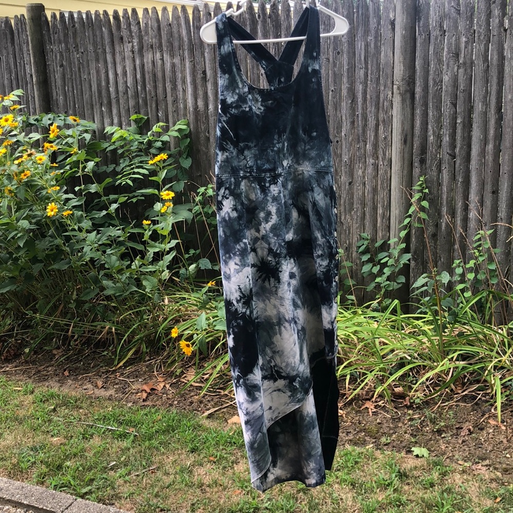 🍀 custom- vintage, beautiful soft cotton, Tye-dyed asymetrical dress